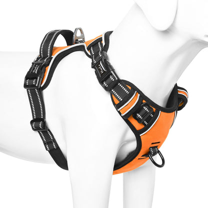 HEELE No-Pull Dog Harness, Adjustable Reflective Harness with Handle for All Dog Sizes