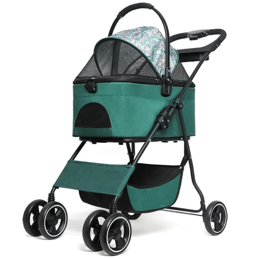 Taihe Foldable Dog & Cat Stroller with Detachable Carrier and Storage