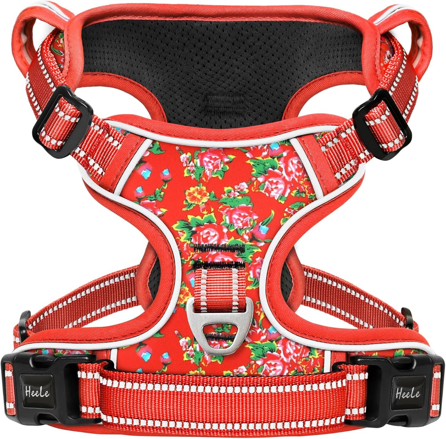 HEELE No-Pull Dog Harness, Adjustable Reflective Harness with Handle for All Dog Sizes