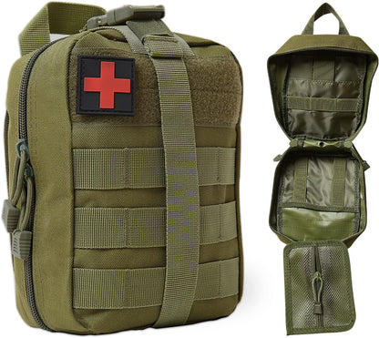 BITUOR Tactical First Aid Pouch, MOLLE Medic Bag for Hiking, Camping, Travel