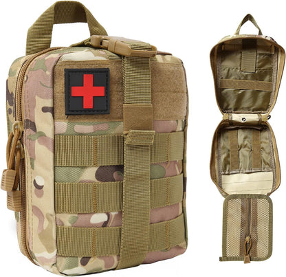 BITUOR Tactical First Aid Pouch, MOLLE Medic Bag for Hiking, Camping, Travel