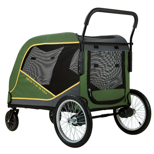 Large Folding Dog Stroller - 80 kg Load Capacity, for Heavy Dogs and Cats