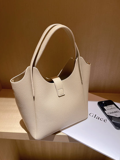 2024 Fashion High-End Chain Shoulder Bag - Soft Litchi Texture Pillow Bag for Women