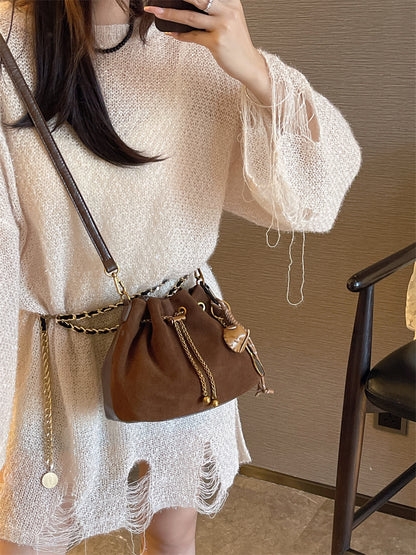 Bucket Bag for Women 2024 - Vintage High-End Fall/Winter Fashion Shoulder & Crossbody Commuter Bag